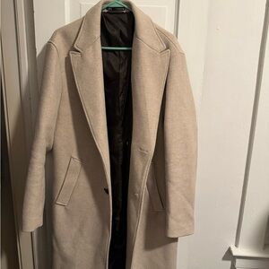 ZARA - Beige Wool Blend Coat